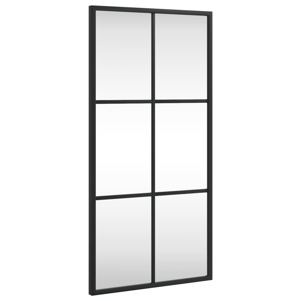 NNEVL Wall Mirror Black 30x60 cm Rectangle Iron