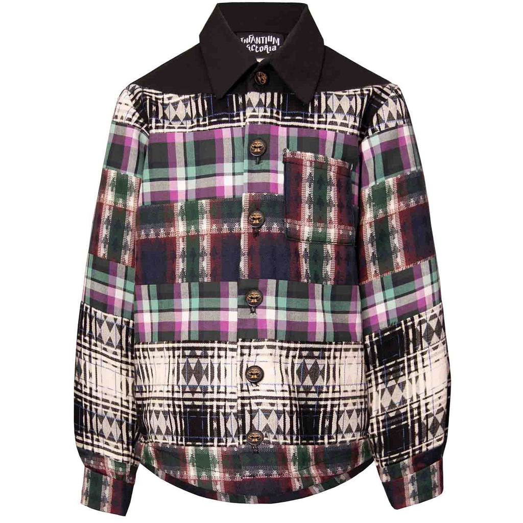 Mixed Tartan Plaid Shirt