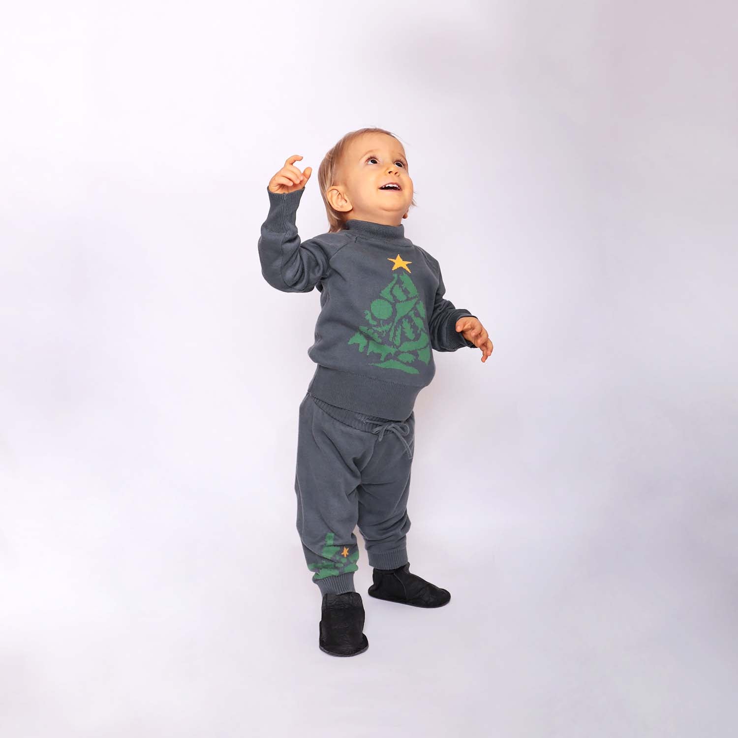 Baby Christmas Leggings in Grey